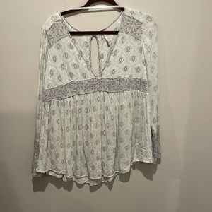 Free People size small light green/blue with floral print